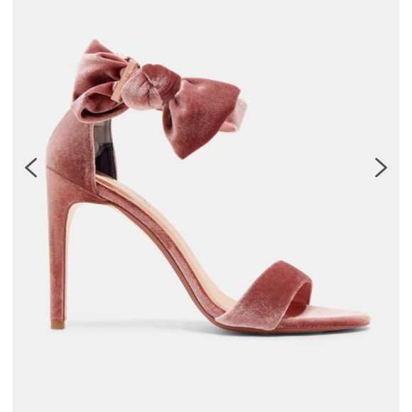Ted Baker Torabel Pink Velvet Bow Heels 